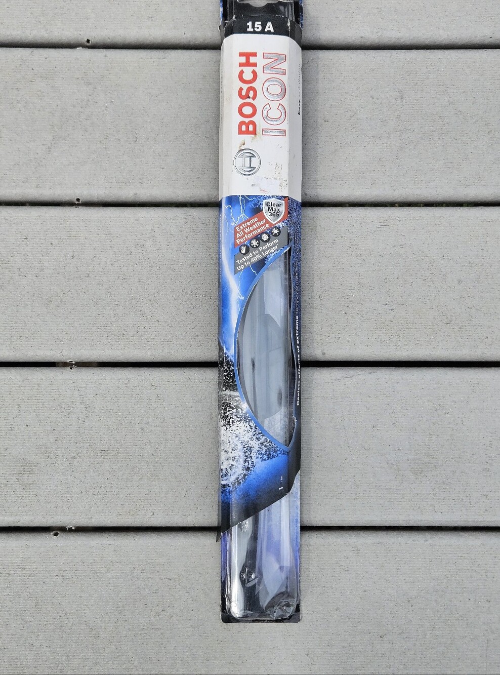 BOSCH 15A ICON Premium Beam Wiper Blade; 15" - Single